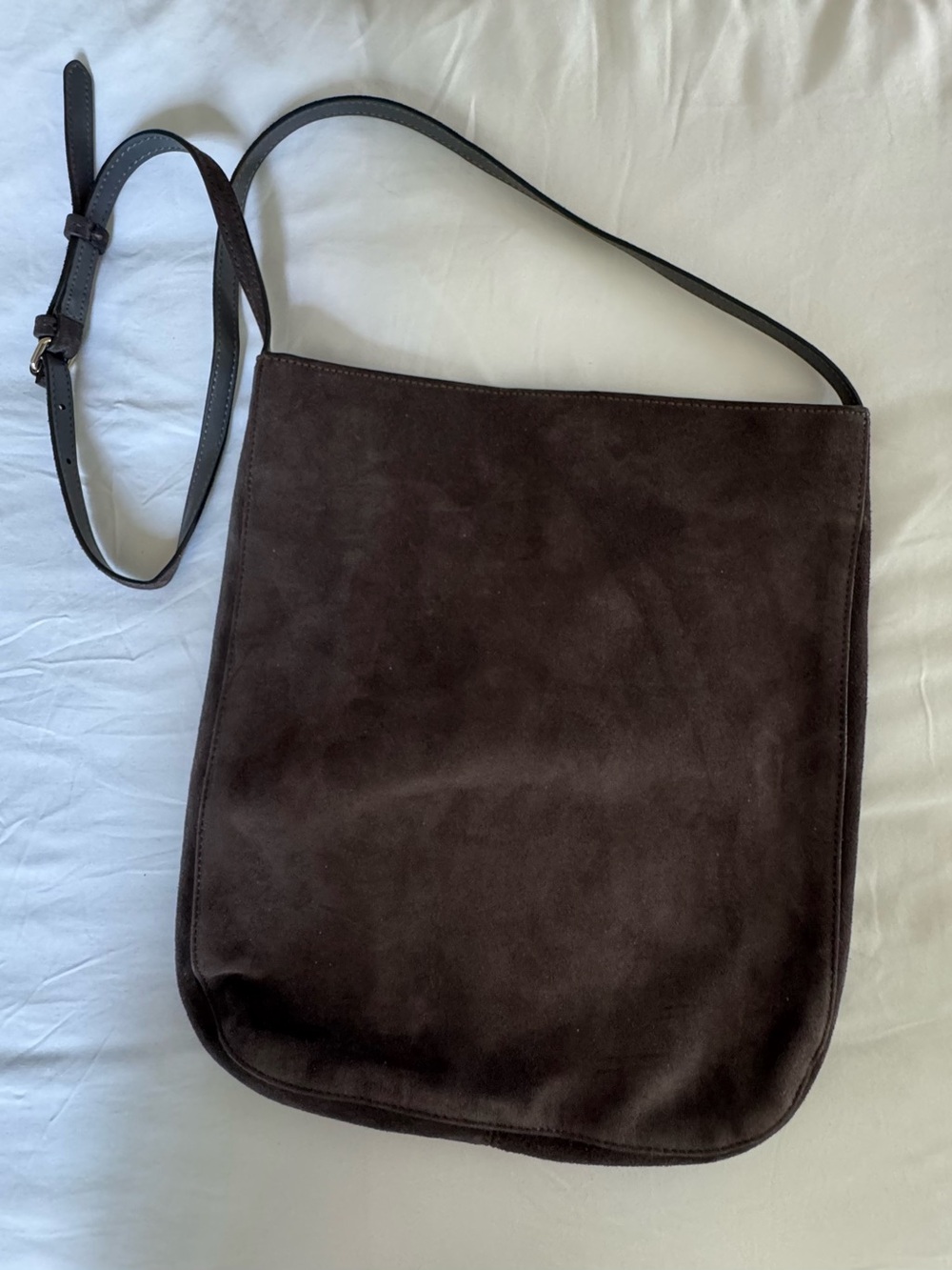 Banana Republic Dark GREY Suede Hobo Crossbody